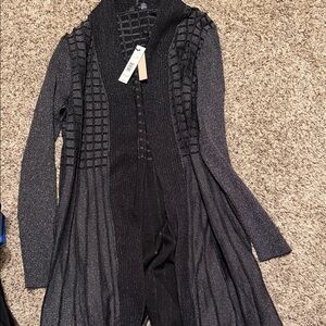 Tahari Viscose Blend Black Sweater